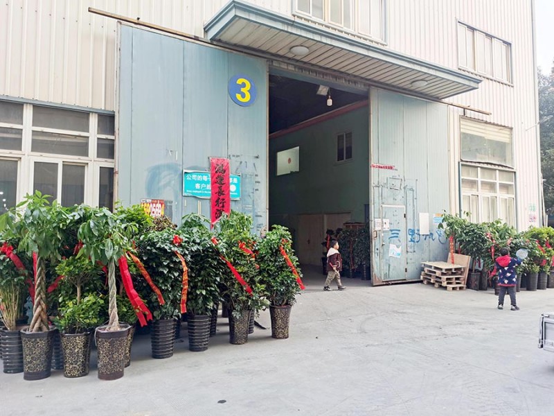 位于新廠址(合肥金泉印刷包裝產業園3號廠房)的合肥鑫輝耀印務有限公司大門口擺滿了祝賀喬遷大吉的綠植